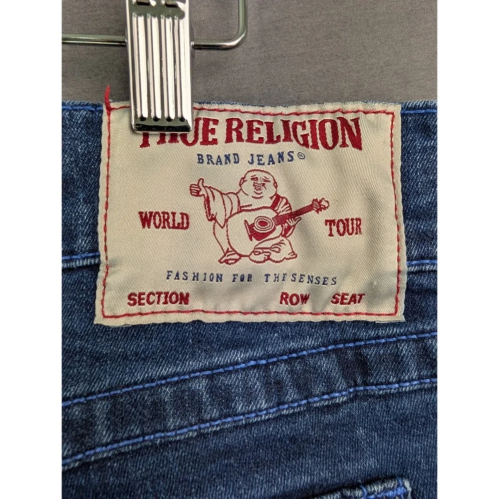 True Religion Geno Relaxed Slim‎ Mens Jeans Blue Size 38 Horseshoe Pocket